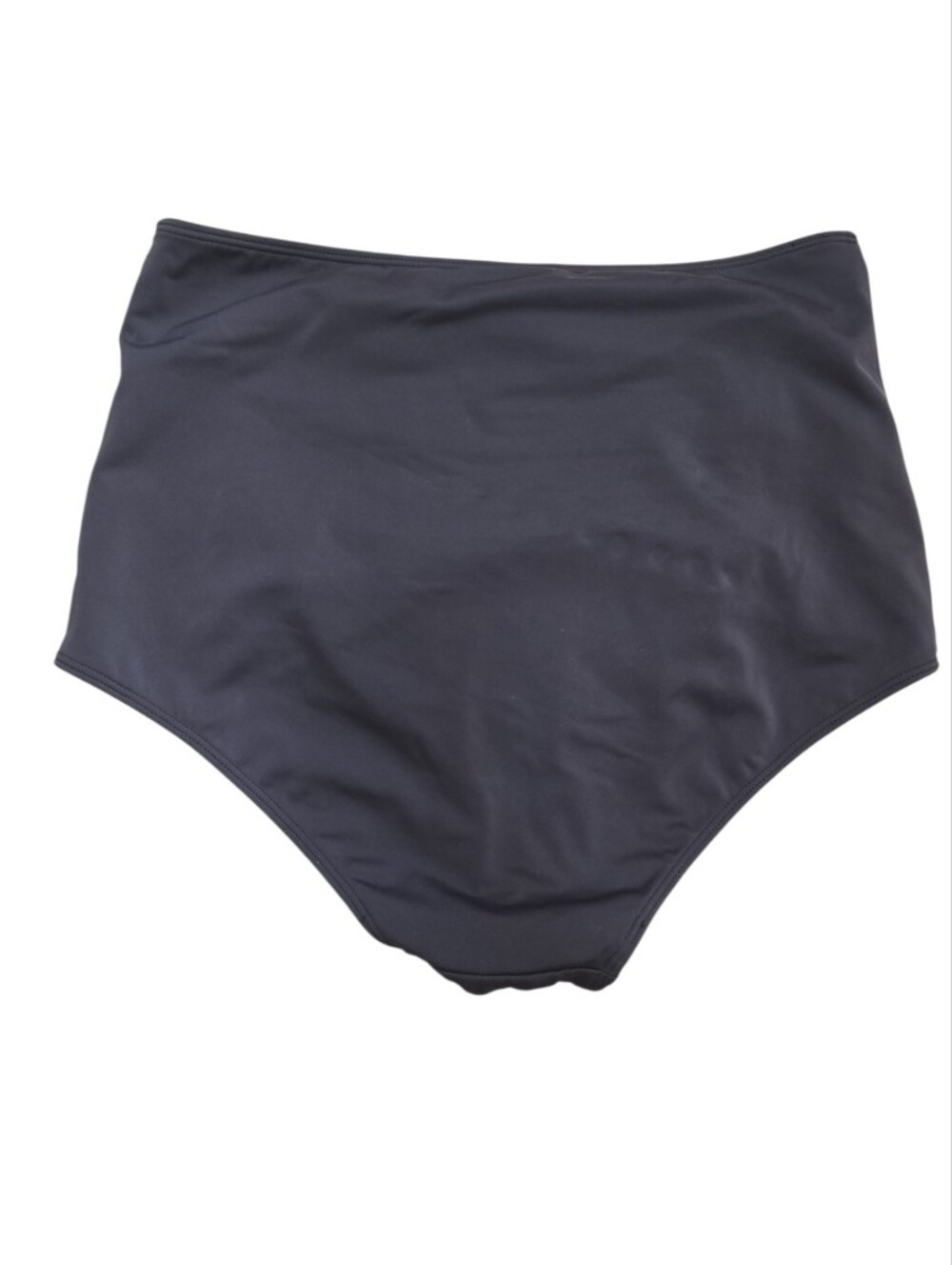 Kortni Jeane Black Ruched Retro High Waisted Bikini Bottom Medium Beach Vaca - Picture 2 of 4
